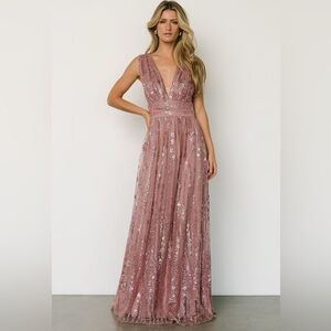 Yvette Sequin Gown - Baltic Born (Mauve)